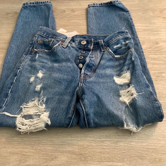 Vintage Selvedge Levi 501 Jeans 24/26 - Picture 4 of 8